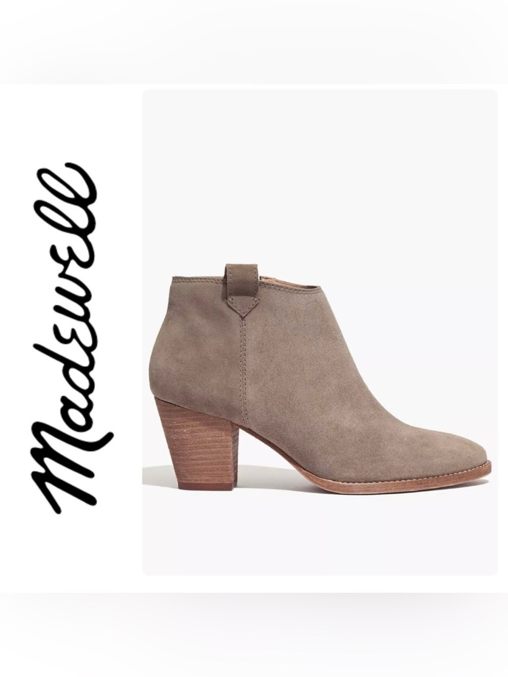 Madewell Billie Ankle Boot Taupe Suede